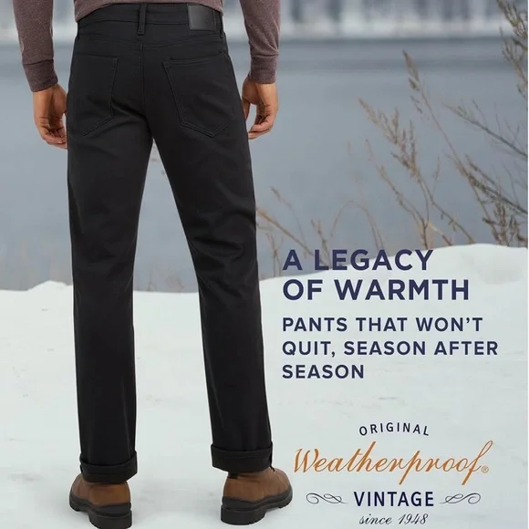 Weatherproof Vintage Fleece Lined Pants - Men's Regular Fit - Picture 3 of 9